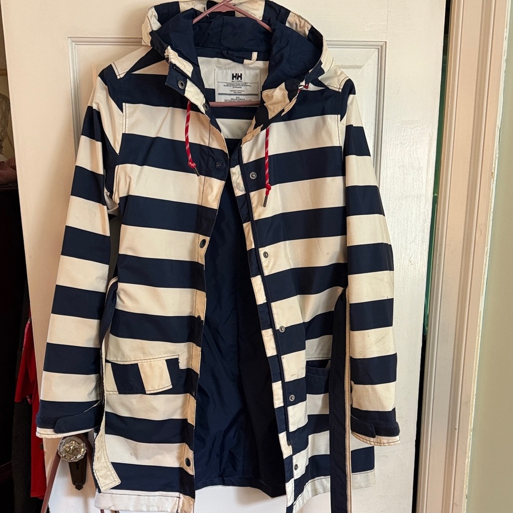 Helly Hansen Blue and Cream Striped Jacket